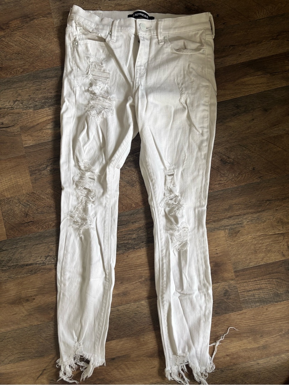 Express White High-Rise Denim Jeans